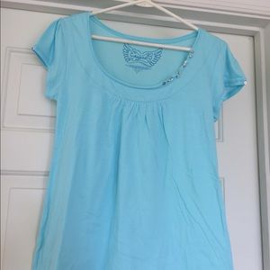 Baby doll light blue angel top